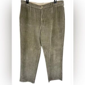 Woolrich Mens 40x32 Corduroy Pants Trousers Straight Leg Chino Green Cords